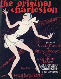 Dance Prints: The Original Charleston Print, Josephine Baker at the Folies-Bergere