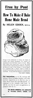 Homemade Bread Recipes Prints: Baking your own bread, WW1