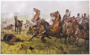 Balaclava Charge Print: Lord George Paget leads the 4th Light Dragoons