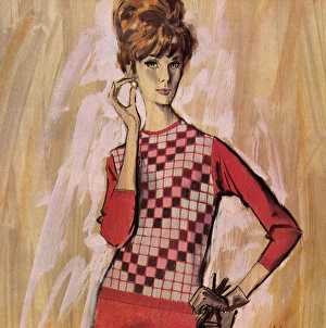 Ballantyne pullover and skirt ,- sixties woman Ballantyne pullover and skirt ,- sixties woman