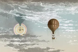 Vintage Hot Air Balloons Prints: Balloon with Mirage