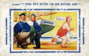 1938 Bamforth Comic Postcard Print, England