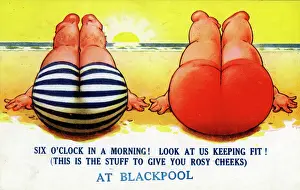 Vintage Blackpool Images Prints: Bamforth Comic Postcard, Blackpool, Lancashire