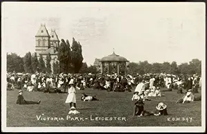 Prints of Round the bandstand in Victoria Park, Leicester Leicester Prints: Victoria Park Bandstand Print