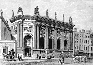 The Bank of England in Threadneedle Street, London, 1866 The Bank of England in Threadneedle Street, London, 1866