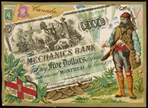 Canada Five Dollars Bank Note Print