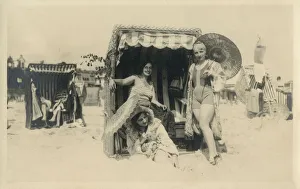 Bansin, Germany, Three British women on holiday on the beach Bansin, Germany, Three British women on holiday on the beach