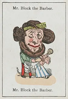 Victorian Era Illustrations Prints: Barber / Mr Block
