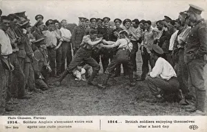 World War I Images Prints: Bare Knuckle Fighting - Trenches, WW1 - British Soldiers