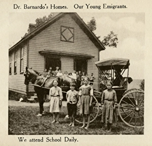 Barnardos Emigrants in Canada - school house Barnardos Emigrants in Canada - school house