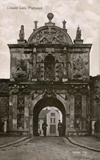 Baroque main gate of the Royal Citadel, Plymouth, Devon Baroque main gate of the Royal Citadel, Plymouth, Devon