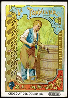 Traditional Craftsmanship Skills Prints: Barrelmaker (Series)