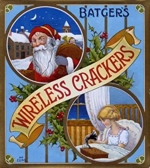 Historical Christmas Decorations Prints: Batgers Wireless Crackers