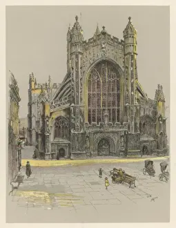 Architectural Photography UK Prints: Bath Abbey 1924
