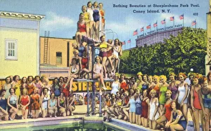Bathing Beauties at Steeplechase Park Pool, Coney Island, NY, USA Bathing Beauties at Steeplechase Park Pool, Coney Island, NY, USA