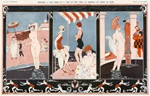 Three Scenes of Bathing through History Print