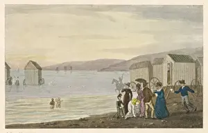 Yorkshire Coastal Towns Prints: Bathing at Scarborough