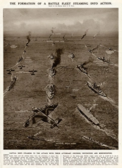 Battle fleet going into action by G. H. Davis Battle fleet going into action by G. H. Davis