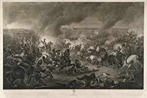 The Battle of Waterloo Print: Towards the Close of Day, 1815