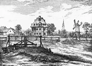 Old Windmills In England Prints: Baumes House, Hackney
