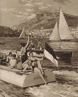 In the bay at Monte Carlo by Matania In the bay at Monte Carlo by Matania