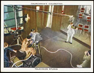 BBC Television Studio A Print, Black and White Photograph