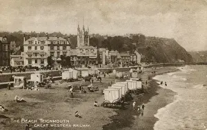 Victorian Era Seaside Resort Prints: The Beach, Teignmouth, Devon