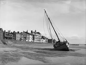 Historical Seaside Images Prints: Beached Sailing Ship