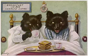 Breakfast In Bed Prints: Bears Breakfast in Bed