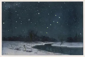 Star Chart Prints: Print of the constellations Ursa Major and Ursa Minor