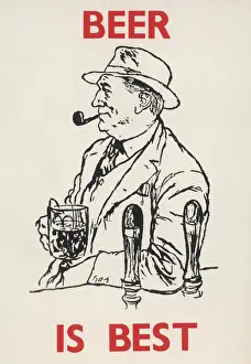 Trilby Hat Fashion Prints: Beer is Best
