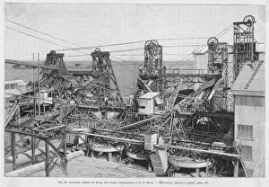 South African Mining Industry Prints: De Beers Diamond Mine