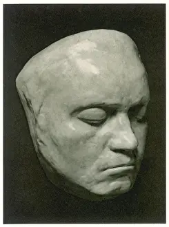 Prints of LUDWIG VAN BEETHOVEN Life mask of the German Composer B Prints: Ludwig Van Beethoven Life Mask Print