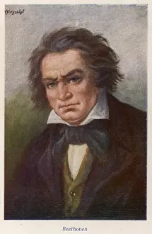 Historical Music Composers Prints: Beethoven (Klingsbogl)