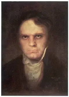 Prints of LUDWIG VAN BEETHOVEN German composer Portrait Ludwig Van Beethoven Prints: Beethoven Portrait Print
