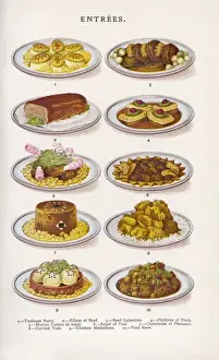 Beeton's Meat Entrees Print