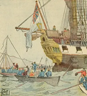 British Harbour Scenes Prints: On the Belerophon