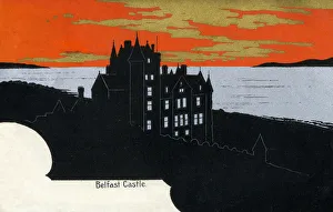 Belfast Castle on the slopes of Cavehill Country Park, Belfast, Northern Ireland. Date: circa 1909 Belfast Castle on the slopes of Cavehill Country Park, Belfast, Northern Ireland. Date: circa 1909