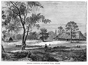 Belize City Prints: Belize Barracks Print: 19th Century British Military Establishment