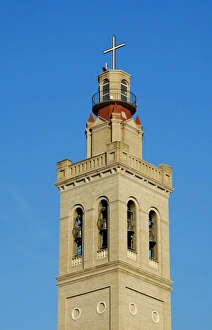 Bell tower of a Christian church. Shkodra. Republic of Alban Bell tower of a Christian church. Shkodra. Republic of Alban