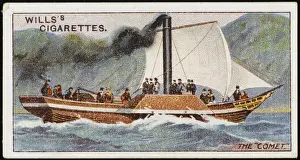 Print of Henry Bell's Steamboat on the Clyde River