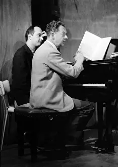 Benjamin Britten Working on Score Print 1961