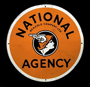 Benzole Company National Agency round sign Benzole Company National Agency round sign