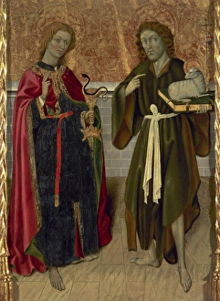 Bernat Martorell (1400-1452). John the Baptist and John the Bernat Martorell (1400-1452). John the Baptist and John the