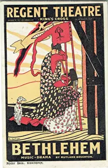 Prints of Bethlehem, a music drama by Rutland Boughton. First produced at the Regent Theatre, Kings Cross, London, December 1923 Rutland Prints: Bethlehem Music Drama Print 1923