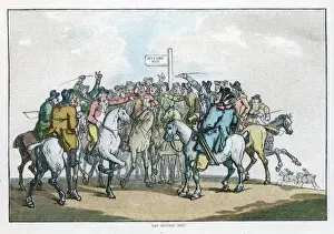 Vintage Betting Scene Prints: The Betting Post