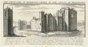 13th Century Castle Prints: Beverstone Castle 1732