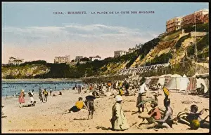 French Atlantic Coast Prints: Biarritz - Basque Beach