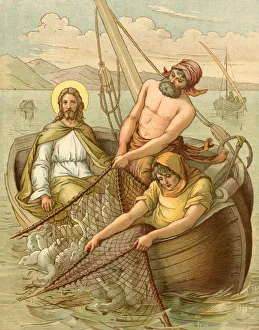 Biblical Tales by John Lawson, Jesus with the Fishermen Biblical Tales by John Lawson, Jesus with the Fishermen