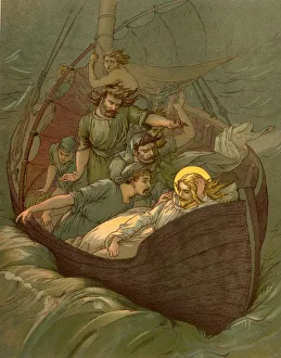 Biblical Tales by John Lawson, Jesus in storm Biblical Tales by John Lawson, Jesus in storm